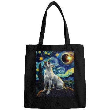 Discover Total Solar Eclipse Dogo Argentino Dog Bags