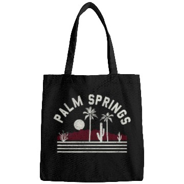 Discover Palm Springs Landscape Silhouette 1 Bags
