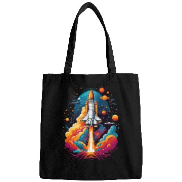 Discover Space Shuttle Fantasy Start Space Astronaut with Planets Bags
