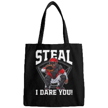 Discover Steal I Dare You Baseball Catcher Baseball Player 3 Bags
