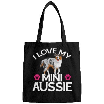 Discover I Love My Mini Aussie Miniature Australian Shepherd Bags