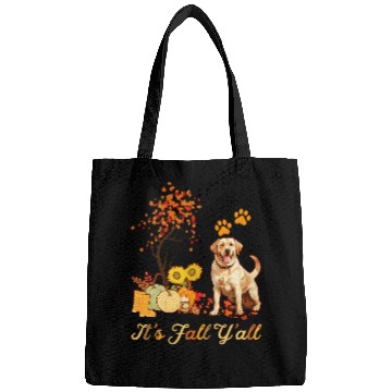 Discover Labrador Retriever Fall Autumn Leaf Maple Tree Thanksgiving Bags