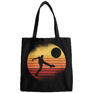 Discover Kickball Player vintages Sunset Art Bags