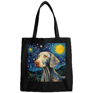 Discover Weimaraner Starry Night For Dog Mom Dog Dad Bags