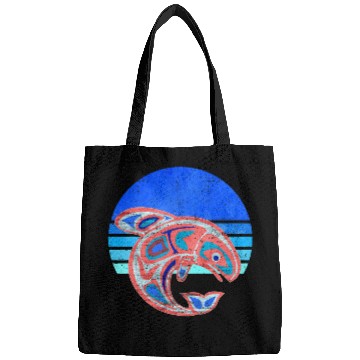 Discover Native American Totem Orca Killer Whale Sun 4 Fan Fun Bags