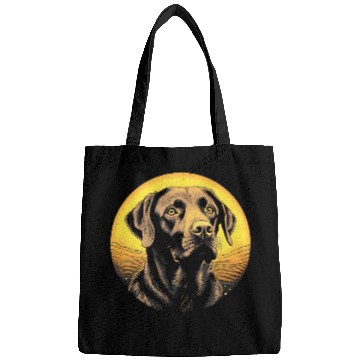 Discover Labrador Retriever With Full Moon Dog Lovers Bags