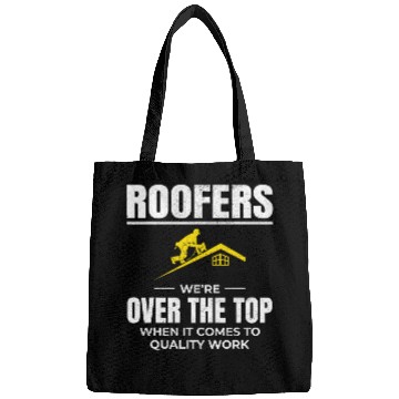 Discover Roofer Roofing Roof Mechanic Contractor Funny Humor Bags
