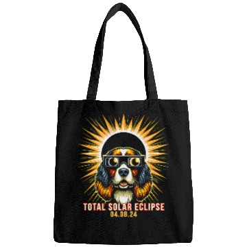 Discover Welsh Springer Spaniel Dog Watching Total Solar Eclipse Bags
