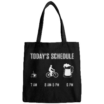 Discover Mens Todays Schedule Coffee Biking Exercise Beer Relax Outdoors Bags
