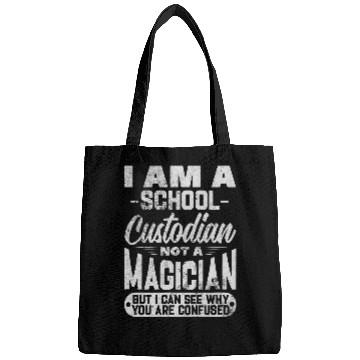 Discover School Custodian Not A Magician Janitor Cleaning Distressed Bags