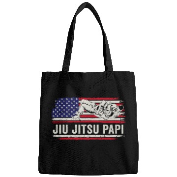 Discover Jiu jitsu MMA or BJJ vintages USA flag art PAPI Bags