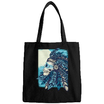 Discover Native Skull Indigenous Peoples Day Bags