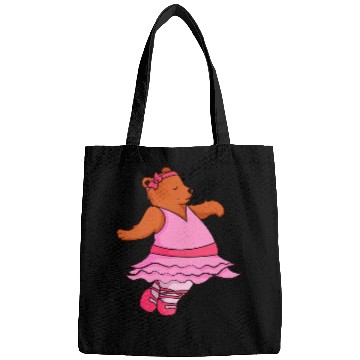 Discover Teddy Bear Ballet Dancer Funny Animal Ballerina Tee Bags