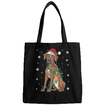 Discover Rhodesian Ridgeback Wrapped In Christmas Lights Dog Bags