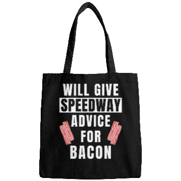 Discover Speedway Advice For Bacon Motorcycle Racing Funny Speedway Bags