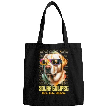 Discover Solar Eclipse 2024 Dog Wearing Solar Eclipse Glasses Bags