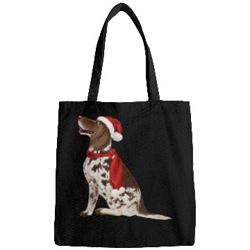Discover German Shorthaired Pointer dog Santa Christmas dogs lover Bags