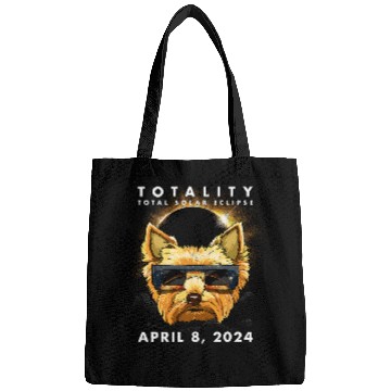 Discover Solar Eclipse 2024 Yorkshire Terrier Dog Bags