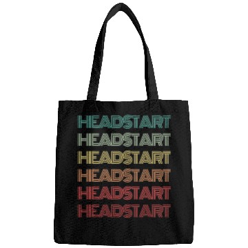Discover Retro HEAD START Back To School 60s Groovy Text Hello Bags
