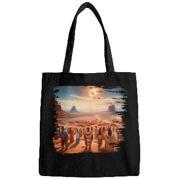 Discover Native American Southwest Solar Eclipse American Retro Bags