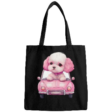 Discover Poodle in Cute Pink Car Bags