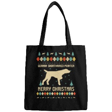 Discover GERMAN SHORTHAIRED POINTER Ugly Christmas Sweater Vinatge Bags