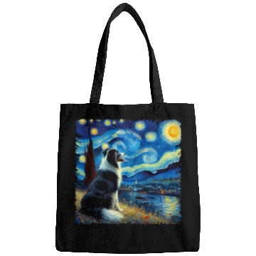 Discover Stellar Canine Dreamscape Border Collie Starry Night 3 Bags