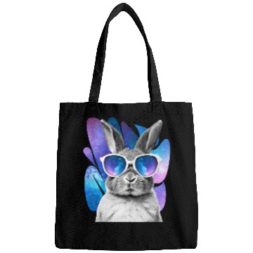 Discover Rabbit Space Glasses Bunny Galaxy Sunglasses Meme Bags