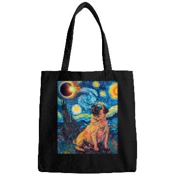 Discover Total Solar Eclipse Pug Dog Bags