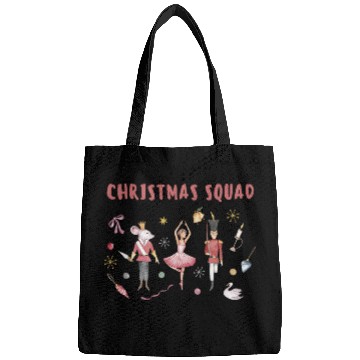 Discover Nutcracker Christmas Squad Ballet Clara Ballerina Graphic Bags