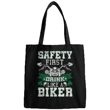 Discover Motorcycle Distressed Safety First Drink Like A Biker Bags