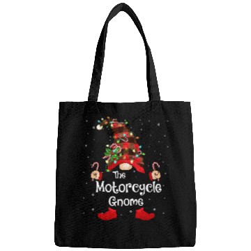 Discover Motorcycle Gnome buffalo plaids Christmas Tree Light T Bags