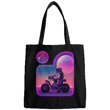 Discover Motorcycle Riding Astronaut 2Futuristic Space Exploration Bags