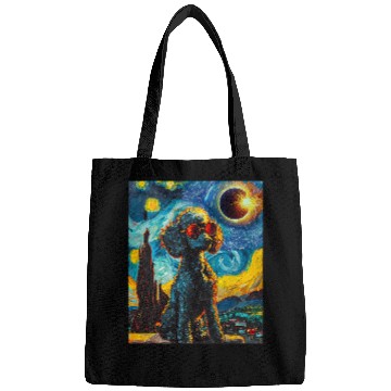 Discover Total Solar Eclipse Poodle Dog Bags