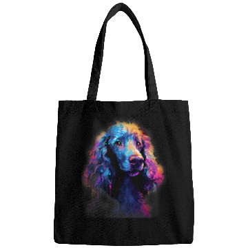 Discover Poodle Dog Abstract Impression Colorful Graphic Art Bags