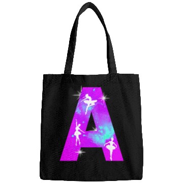 Discover Letter A Monogram Dance Cosmic Ballerina A Name Bags