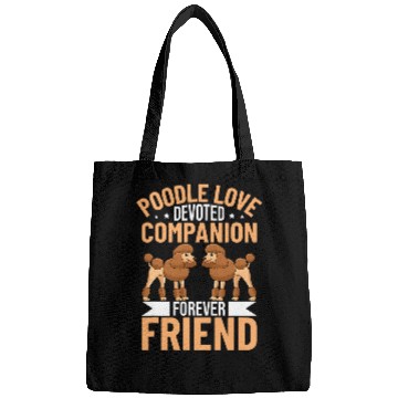 Discover Poodle Love Devoted Companion Forever Friend I Poodle Dog Bags