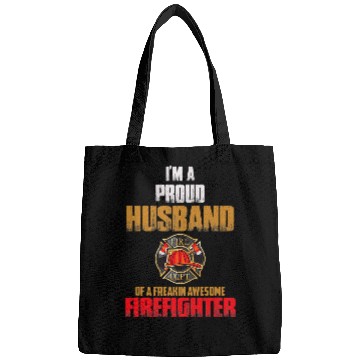 Discover Proud Firefighter Husband Active Bags