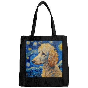 Discover Poodle Dog Van Gogh Style Starry Night 2 Bags