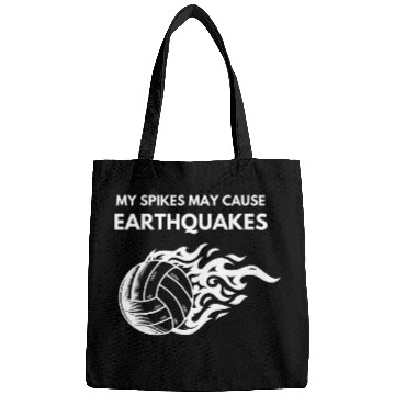 Discover Volleyball Opposite Hitter Funny Spikes Design Bags
