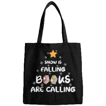 Discover Snow is Falling Books Are Calling Funny Librarian Winter Bags