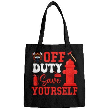 Discover Retired Firefighter Saving Yourself Costume Proud Fireman Bags