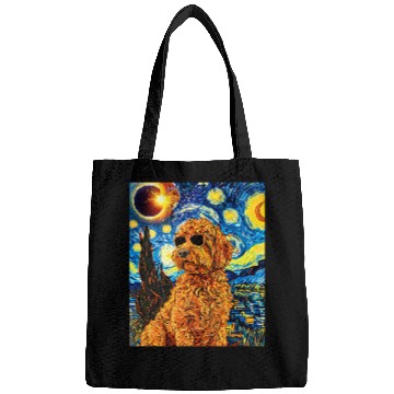 Discover Total Solar Eclipse Goldendoodle Dog 1 Bags