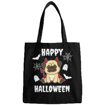 Discover Pug Happy Halloween Devil Costume Dogs Bags
