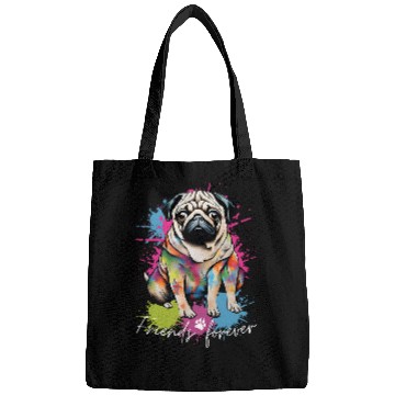 Discover Pug Friends Forever Dog Lover Design Bags