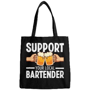 Discover Support Your Local Bartender Pub Party Drinking Beer 22 Bags