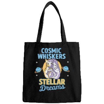 Discover Space Astronaut Cat Lover Pet Owner Cosmic Spaceman Planet 21 Bags