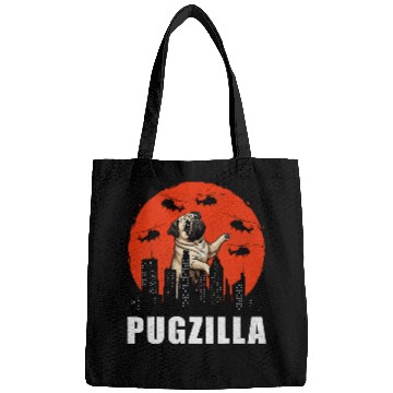 Discover Pug Funny Pug Owner Pugzilla Dog Lover Funny 1 Bags