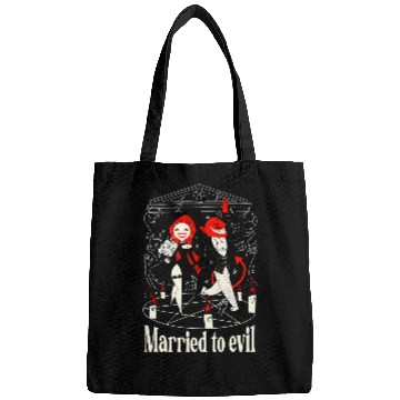Discover Married to evil vintages Retro Devil Marriage Occult Art Bags