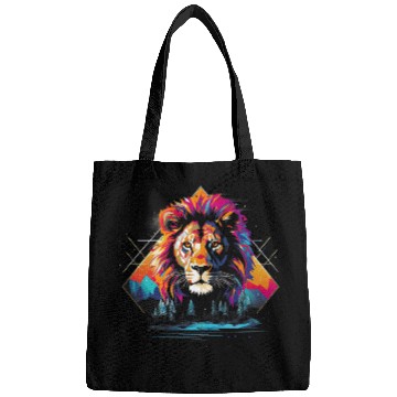 Discover Lion Savannah Nature Paintings Animal kingdom 2 Bags